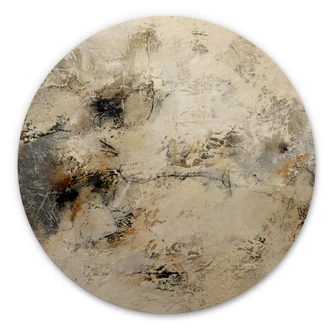 Holzbild Farben der Erde - Fedrau - Rund 