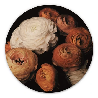 Tableau sur bois rond FiguraNYC Photographie - Renoncule 