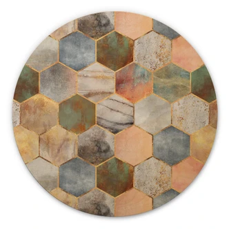 Wandcirkel Hout Fredriksson - Marmer & Parelmoer 