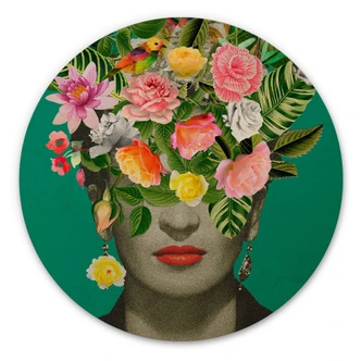 Holzbild Frida Floral - Frida Floral Studio - Rund 
