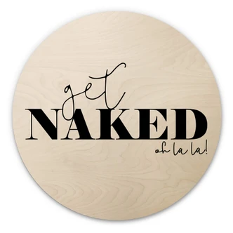 Wandcirkel Hout Get Naked 