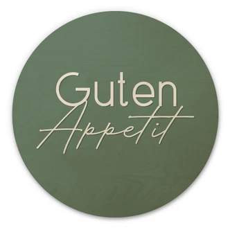 Holzbild Guten Appetit - Rund 