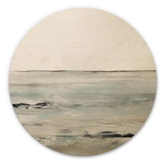 Holzbild Wellen am Sandy Bay - Hobday - Rund 