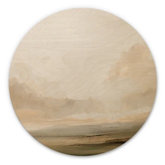 Holzbild Wolken am Himmel - Hobday - Rund Holzbild Wolken am Himmel - Hobday - Rund