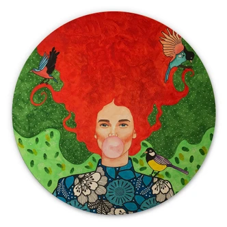 Wandcirkel Hout Hülya - Chaos 