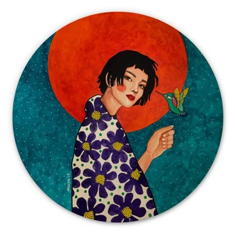 Wandcirkel Hout Hülya - Leaving it Behind 