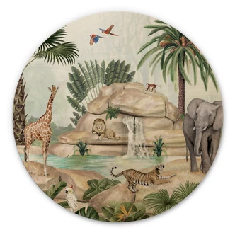 Wandcirkel Hout Kikki Belle - Jungle Paradise Wandcirkel Hout Kikki Belle - Jungle Paradise