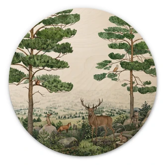 Wandcirkel Hout Kikki Belle - Animal Adventure 