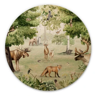 Holzbild Kikki Belle - Waldwunder - Rund Holzbild Kikki Belle - Waldwunder - Rund