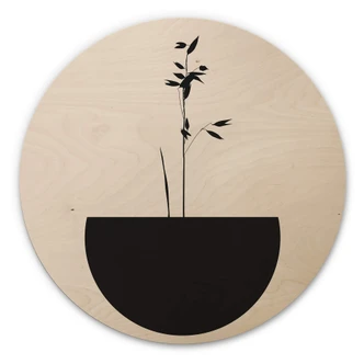 Obraz drewniany Kubistika - Abstracticum - Okrągły 