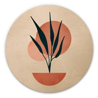 Abstrakt plante Billede af træ - Kubistika - København - Rund 