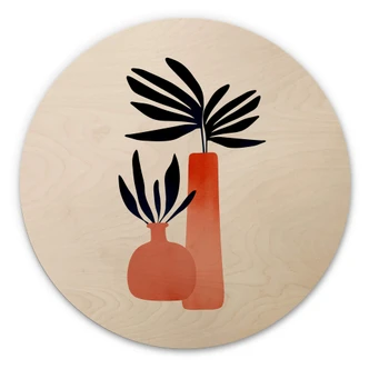 Kubistika Billede af træ - Eventyrlige planter - Rund 