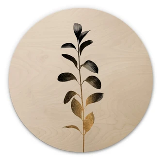 Obraz drewniany Kubistika - Monochromatica - Okrągły 