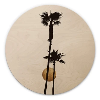 Obraz drewniany Kubistika - Paradiso - Okrągły 