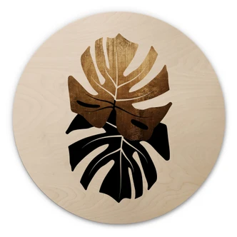 Stampa su legno Kubistika - Monstera 