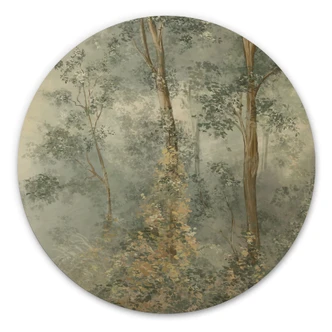 Trätavla Förtrollade skogen - Ms Tiff - Rund 