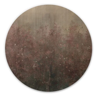 Houten Wanddecoratie in warme herfsttinten - Ms Tiff - Rond 