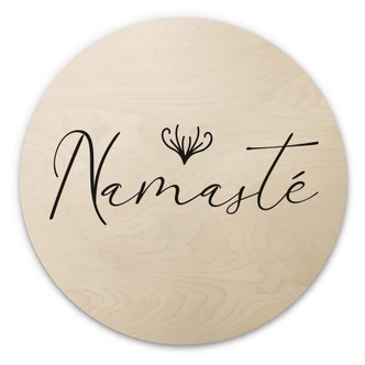 Wandcirkel Hout Namasté 