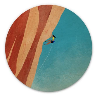 Houten Wanddecoratie Klimmen in de Grand Canyon - Rivers - Rond 