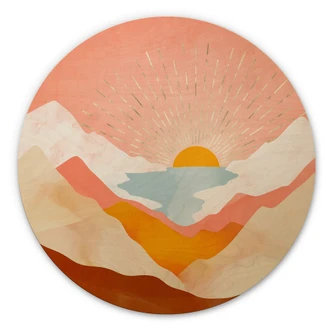 Holzbild SpaceFrog Designs - Sommertag - Rund Holzbild SpaceFrog Designs - Sommertag - Rund