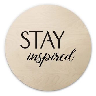 Wandcirkel Hout Stay Inspired 