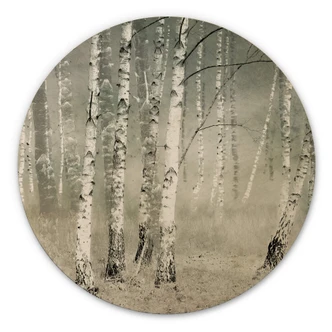 Tableau sur bois Talen - Repos matinal - Rond 