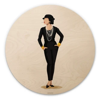 Wall Circle Wood Tohmé - Coco Chanel 