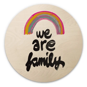Wandcirkel Hout Treechild - We are Family 
