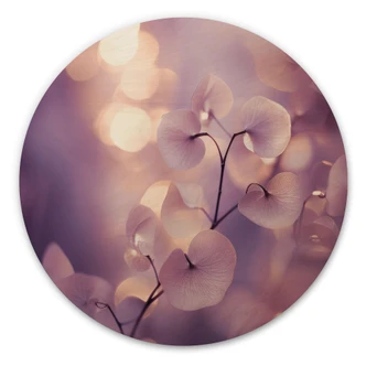 Tableau sur bois Tendre orchidée en violet - Treechild - Rond 