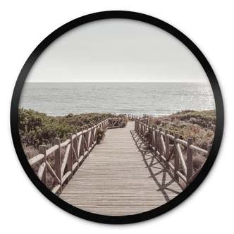 Poster Steg zum Strand - 1X Studio - Rund 