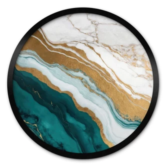 Marmeren rivier van goud en jade Poster - Alpenglow Workshop - Rond 