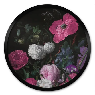 Poster Blombukett i Mignon-stil - Blomstersmycke - Rund 