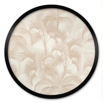 Poster Palmen im Dschungel Beige - Bloomery Decor - Rund 