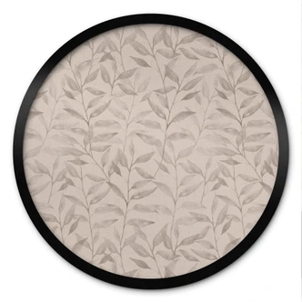 Pflanzen Poster Zarte Aquarell-Blätter - Soft Grau - Bloomery Decor - Rund Pflanzen Poster Zarte Aquarell-Blätter - Soft Grau - Bloomery Decor - Rund