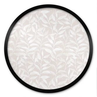 Poster Zarte Aquarell-Blätter - Soft Beige - Bloomery Decor - Rund Poster Zarte Aquarell-Blätter - Soft Beige - Bloomery Decor - Rund