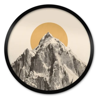 Poster Sol bakom berg - Bodart - Rund 