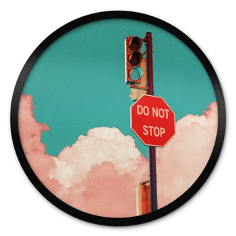 Poster Do Not Stop - Bord voor turquoise blauwe lucht - CosmoZach 