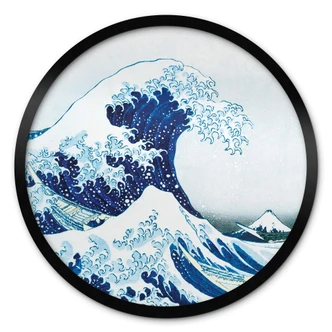 Poster Hokusai - Die große Welle - Rund 