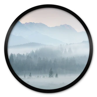 Poster Neblige Waldlandschaft im Herbst - Eisenmann - Rund 