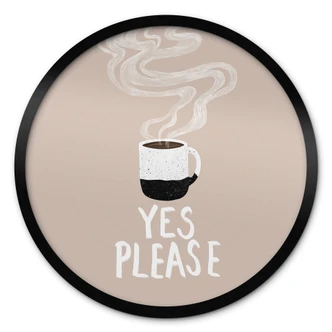 Poster Heiße Tasse Kaffee am Morgen - EMELIEmaria - Rund Poster Heiße Tasse Kaffee am Morgen - EMELIEmaria - Rund