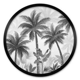 Poster Exotisch palmenlandschap - Rond 