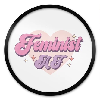 Poster Feminist AF Roze Hart - Rond 