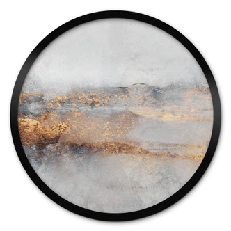 Poster Fredriksson - Goldige Spur im Nebel - Rund 