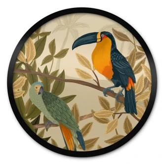 Poster rond Goed Blauw - Paradis 