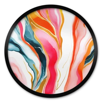 Poster Kleurrijk gemarmerd abstract - Gokhale 