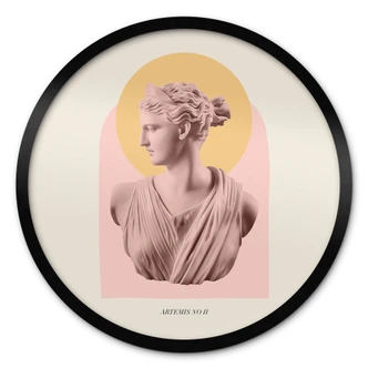 Poster Statue der Göttin Artemis - Grace Digital Art - Rund 