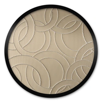 Poster Abstrakte Ringe beige - Grande - Rund 