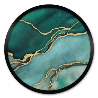 Poster Marmo in oro-verde - Haase 