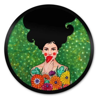 Poster Hülya - Det röda äpplet - Rund 