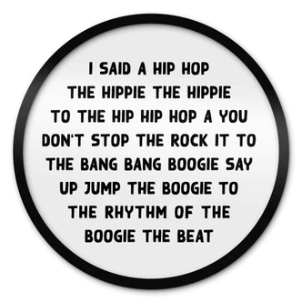 Poster Rond - I said a Hip Hop 